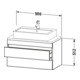 Duravit Meuble sous-lavabo Com DuraStyle 90x47,8 cm, blanc brillant, 2 tiroirs