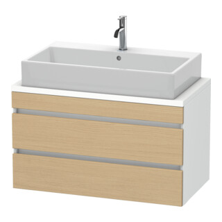 Duravit Meuble sous lavabo Com DuraStyle 90x47,8 cm, blanc mat, 2 tiroirs