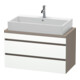 Duravit Meuble sous-lavabo Com DuraStyle 90x47,8 cm, blanc mat/brillant, 2 tiroirs-1