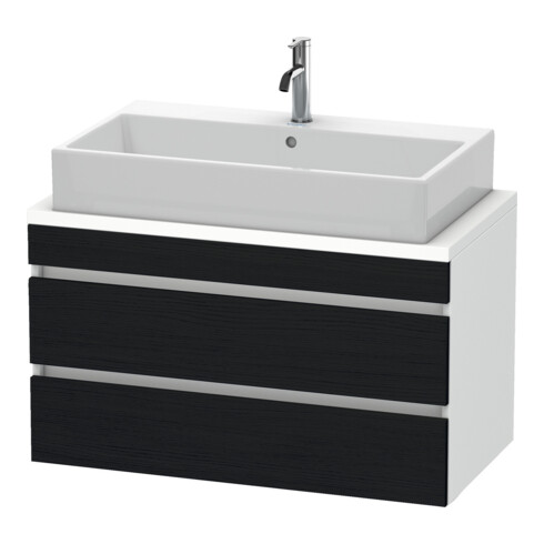 Duravit Meuble sous lavabo Com DuraStyle 90x47,8 cm, blanc œuf/ blanc mat, 2 tiroirs