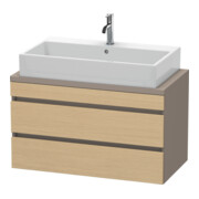 Duravit Meuble sous lavabo Com DuraStyle 90x47,8 cm, blanc œuf/mat, avec 2 tiroirs