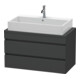 Duravit Meuble sous lavabo Com DuraStyle 90x47,8 cm, graph ma, f Kons, 2 tiroirs-1