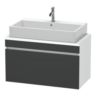 Duravit Meuble sous-lavabo Com DuraStyle 90x47,8 cm, gris mat/blanc, 1 tiroir