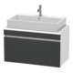 Duravit Meuble sous-lavabo Com DuraStyle 90x47,8 cm, gris mat/blanc, 1 tiroir-1