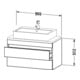Duravit Meuble sous-lavabo Com DuraStyle 90x47,8 cm, N dk/b ma, avec console, 2 tiroirs-4