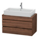 Duravit Meuble sous lavabo Com DuraStyle 90x47,8 cm, noyer foncé, 2 tiroirs-1