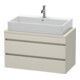 Duravit Meuble sous-lavabo Com DuraStyle 90x47,8 cm, Taupe, avec console, 2 tiroirs-1