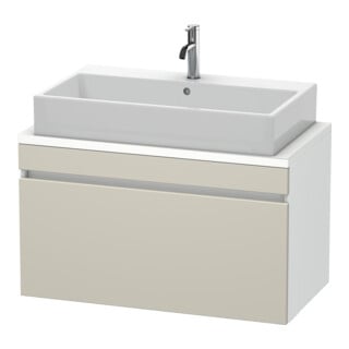 Duravit Meuble sous-lavabo Com DuraStyle 90x47,8 cm, taupe/blanc, 1 tiroir