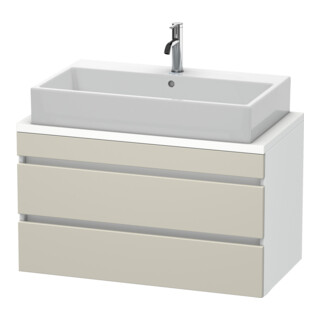 Duravit Meuble sous-lavabo Com DuraStyle 90x47,8 cm, taupe/blanc, 2 tiroirs