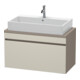 Duravit Meuble sous lavabo Com DuraStyle 90x47,8 cm, taupe/mat, 1 tiroir-1