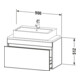 Duravit Meuble sous-lavabo Com DuraStyle 90x47,8cm, blanc mat, 1 tiroir