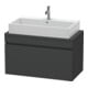Duravit Meuble sous-lavabo Com DuraStyle 90x47,8cm, graph ma, avec console, 1 tiroir-1
