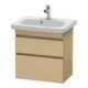 Duravit Meuble sous-lavabo Comp DuraStyle 58x36,8 cm, blanc œuf, 2 tiroirs, suspendu-1