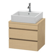 Duravit Meuble sous lavabo Comp DuraStyle 60x47,8 cm, chêne naturel, 2 tiroirs