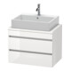 Duravit Meuble sous-lavabo Comp DuraStyle 70x47,8 cm, blanc œuf, 2 tiroirs