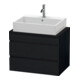 Duravit Meuble sous-lavabo Comp DuraStyle 70x47,8 cm, blanc œuf, avec console, 2 tiroirs-1