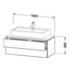 Duravit Meuble sous lavabo Compact L-Cube 102x47,7 cm, béton gris, 2 tiroirs