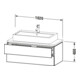 Duravit Meuble sous lavabo Compact L-Cube 102x47,7 cm, blanc, 2 tiroirs
