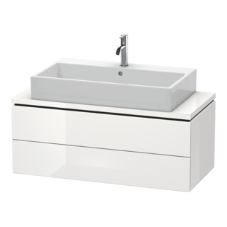 Duravit Meuble sous-lavabo Compact L-Cube 102x47,7 cm, blanc laqué, 2 tiroirs