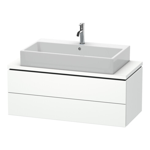 Duravit Meuble sous lavabo Compact L-Cube 102x47,7 cm, blanc mat, 2 tiroirs