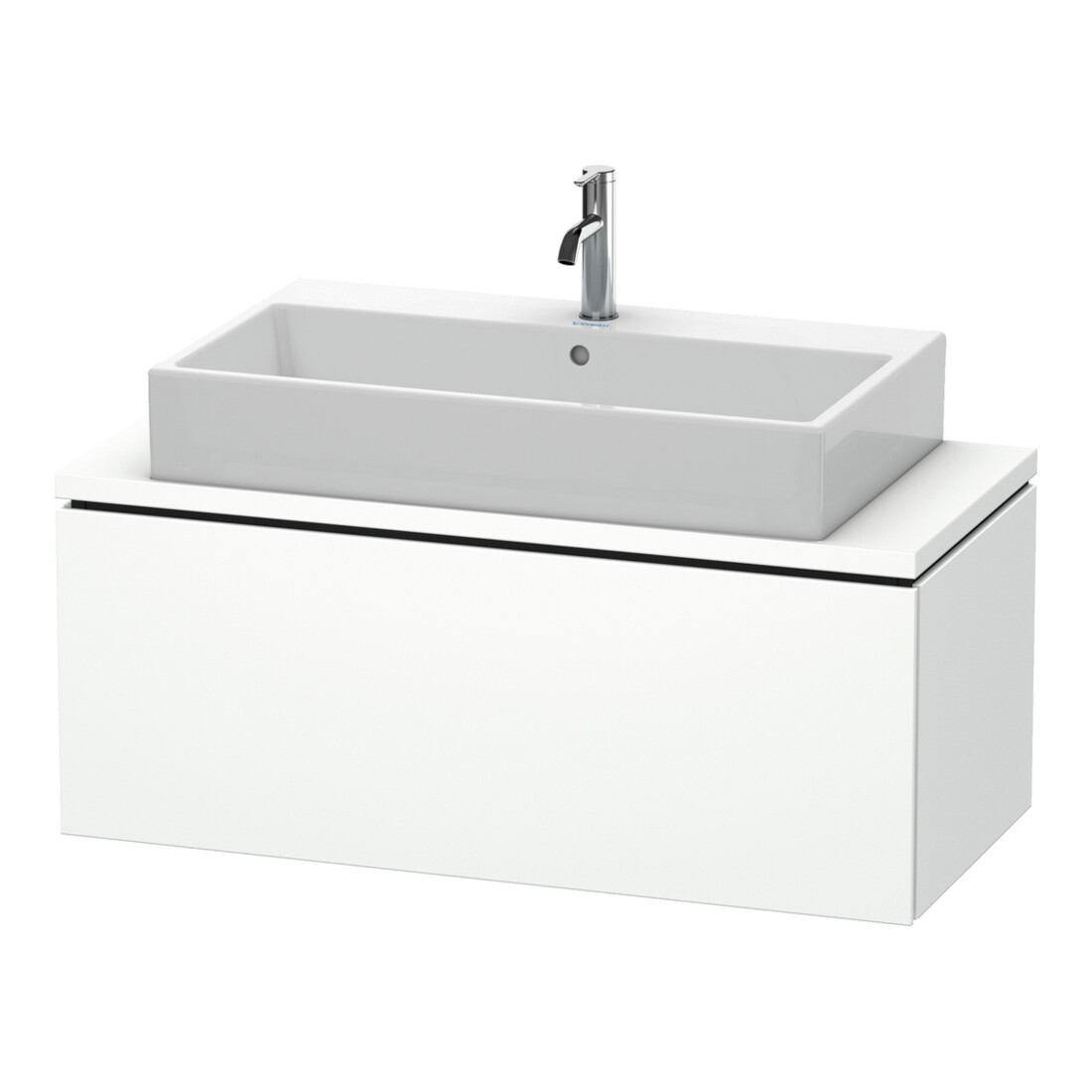 Duravit Meuble sous-lavabo Compact L-Cube 102x47,7 cm, blanc mat, avec console, 1 tiroir