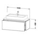 Duravit Meuble sous lavabo Compact L-Cube 102x47,7 cm, blanc, pour console, 1 tiroir