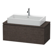 Duravit Meuble sous lavabo Compact L-Cube 102x47,7 cm, gris foncé, pour console, 1 tiroir