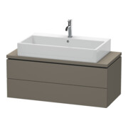 Duravit Meuble sous-lavabo Compact L-Cube 102x47,7 cm, gris mat, 2 tiroirs