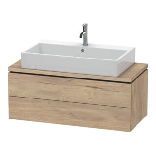 Duravit Meuble sous lavabo Compact L-Cube 102x47,7 cm, marbre œuf, pour console, 2 tiroirs