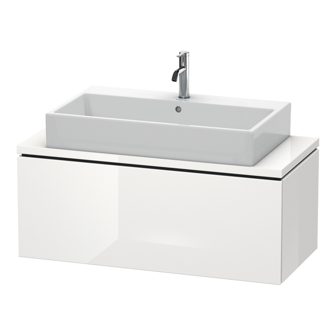 Duravit Meuble sous lavabo Compact L-Cube 102x47,7 cm, noyer, 1 tiroir, pour console