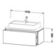 Duravit Meuble sous lavabo Compact L-Cube 102x47,7 cm, noyer, 1 tiroir, pour console-5