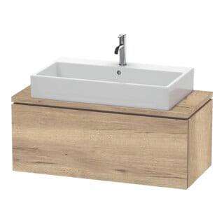 Duravit Meuble sous lavabo Compact L-Cube 102x47,7 cm, œuf marbré, pour console, 1 tiroir