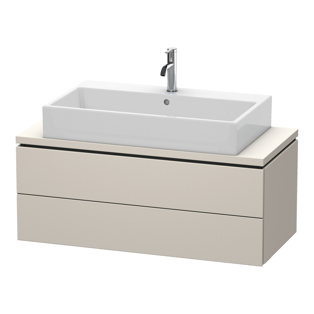 Duravit Meuble sous-lavabo Compact L-Cube 102x47,7 cm, taupe mat, 2 tiroirs