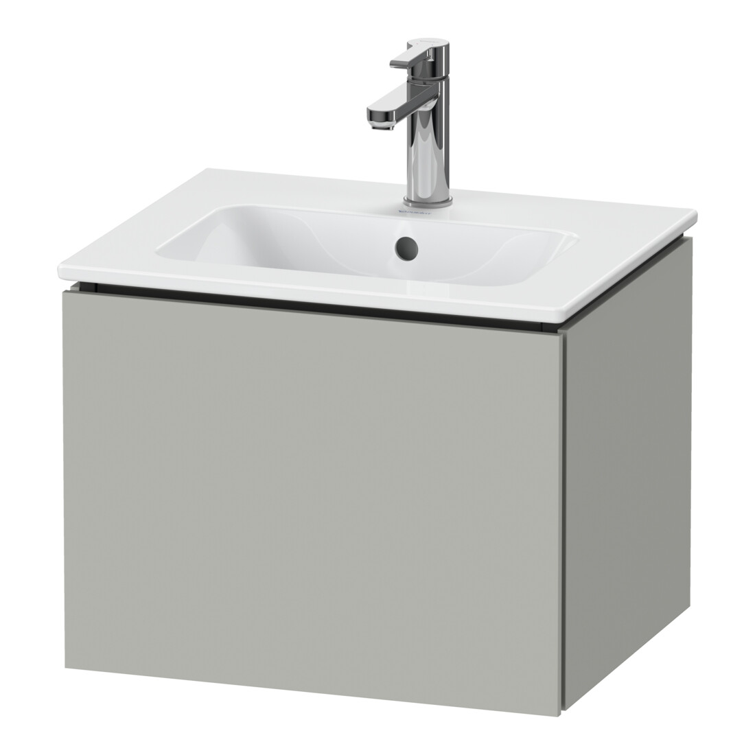 Duravit Meuble sous-lavabo Compact L-Cube 52x42,1x40 cm, 1 tiroir, suspendu, béton gris