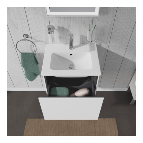 Duravit Meuble sous lavabo Compact L-Cube 52x42,1x40 cm, 1 tiroir, suspendu, blanc brillant