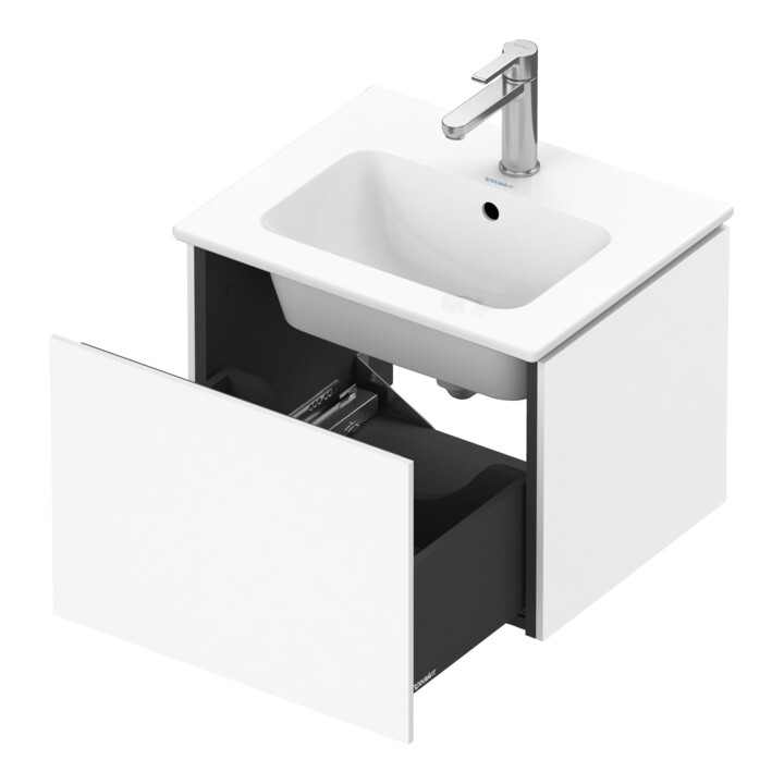 Duravit Meuble sous lavabo Compact L-Cube 52x42,1x40 cm, 1 tiroir, suspendu, blanc mat