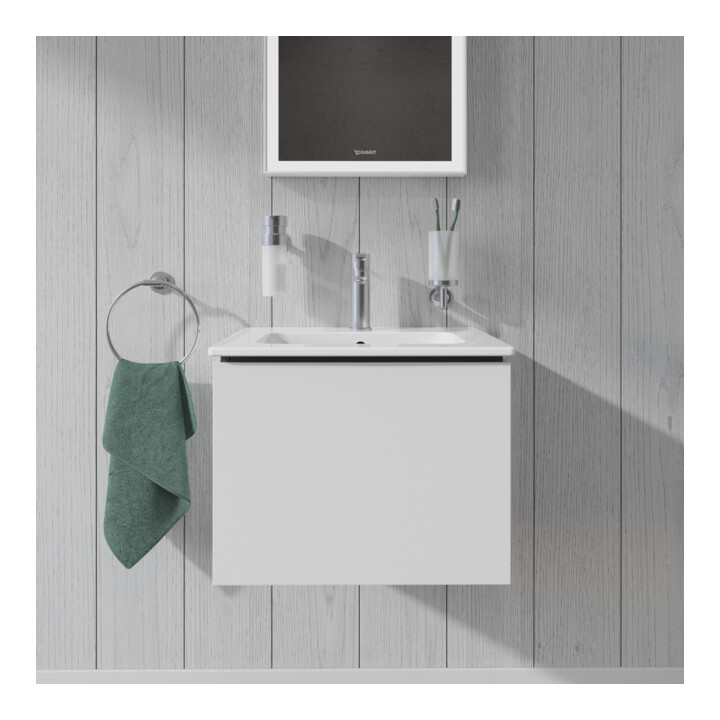 Duravit Meuble sous lavabo Compact L-Cube 52x42,1x40 cm, 1 tiroir, suspendu, blanc mat
