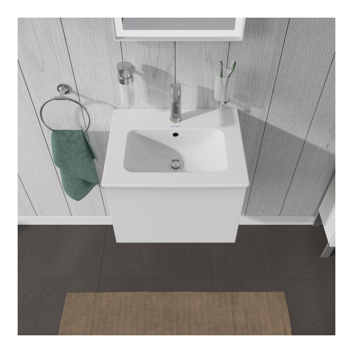 Duravit Meuble sous lavabo Compact L-Cube 52x42,1x40 cm, 1 tiroir, suspendu, blanc mat