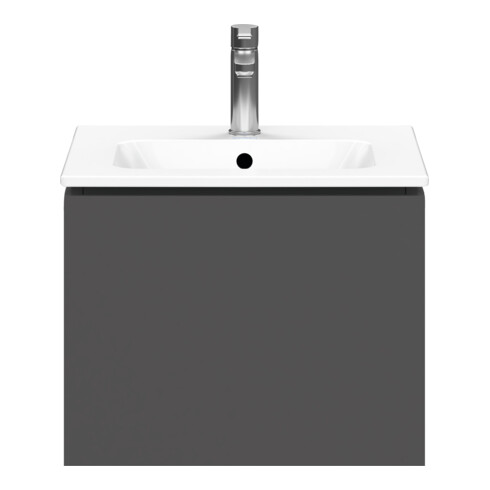 Duravit Meuble sous lavabo Compact L-Cube 52x42,1x40 cm, 1 tiroir, suspendu, gris mat