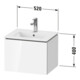 Duravit Meuble sous lavabo Compact L-Cube 52x42,1x40 cm, 1 tiroir, suspendu, lin