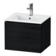 Duravit Meuble sous-lavabo Compact L-Cube 52x42,1x40 cm, 1 tiroir, suspendu, noir œuf-1