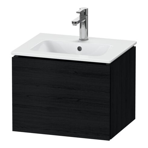 Duravit Meuble sous-lavabo Compact L-Cube 52x42,1x40 cm, 1 tiroir, suspendu, noir œuf