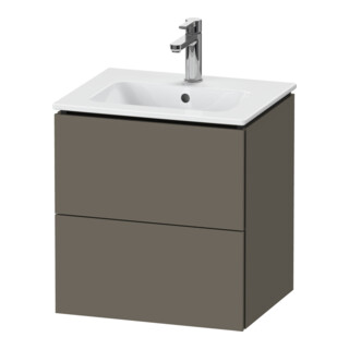 Duravit Meuble sous lavabo Compact L-Cube 52x42,1x55 cm, 2 tiroirs, blanc, surface mate satinée
