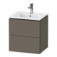 Duravit Meuble sous lavabo Compact L-Cube 52x42,1x55 cm, 2 tiroirs, blanc, surface mate satinée-1