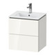 Duravit Meuble sous lavabo Compact L-Cube 52x42,1x55 cm, 2 tiroirs, blanc, surface mate satinée