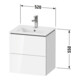 Duravit Meuble sous lavabo Compact L-Cube 52x42,1x55 cm, 2 tiroirs, blanc, surface mate satinée