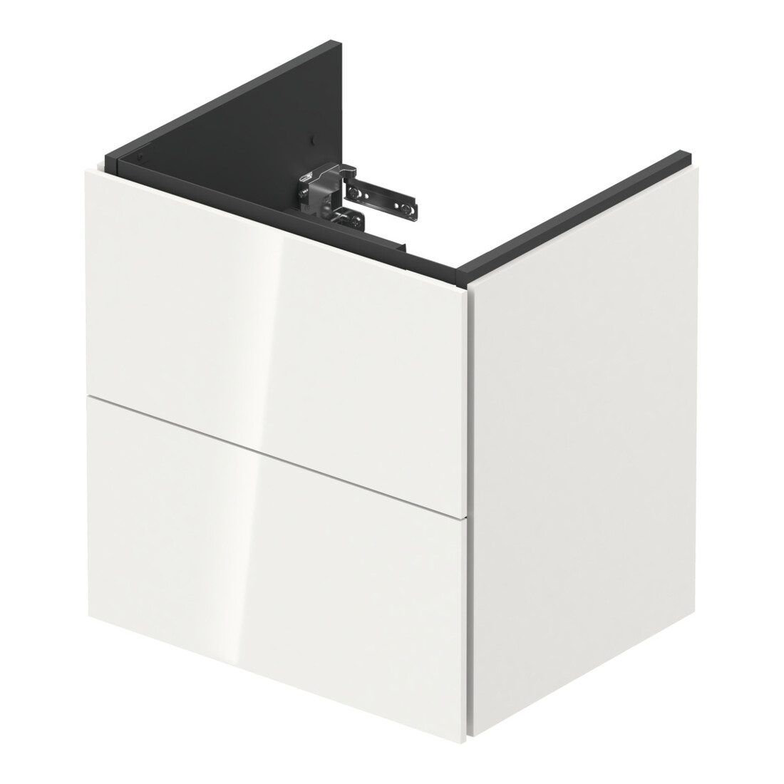 Duravit Meuble sous lavabo Compact L-Cube 52x42,1x55 cm, 2 tiroirs, suspendu, blanc brillant