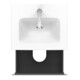 Duravit Meuble sous lavabo Compact L-Cube 52x42,1x55 cm, 2 tiroirs, suspendu, blanc brillant