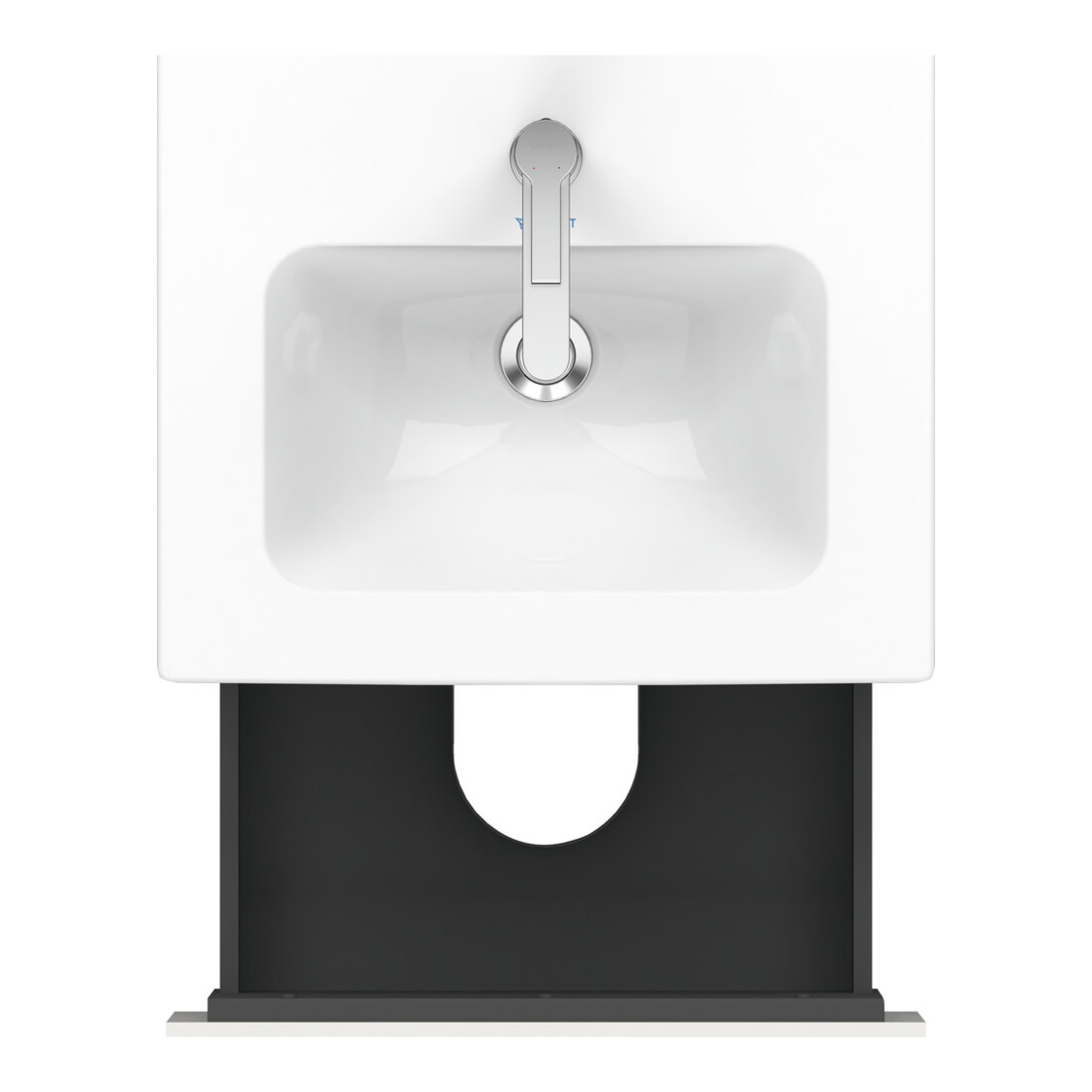 Duravit Meuble sous lavabo Compact L-Cube 52x42,1x55 cm, 2 tiroirs, suspendu, blanc brillant