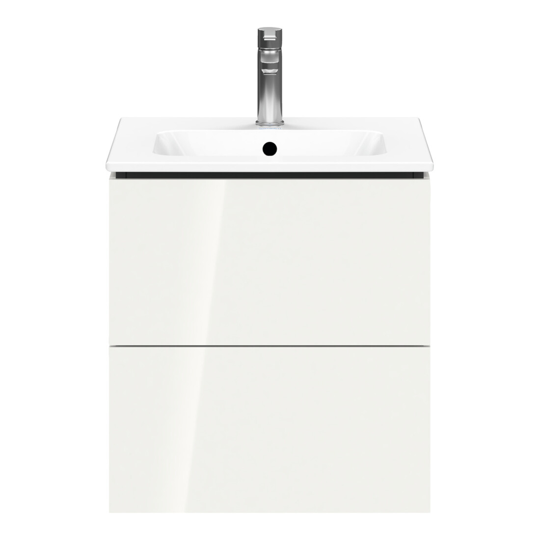 Duravit Meuble sous lavabo Compact L-Cube 52x42,1x55 cm, 2 tiroirs, suspendu, blanc brillant